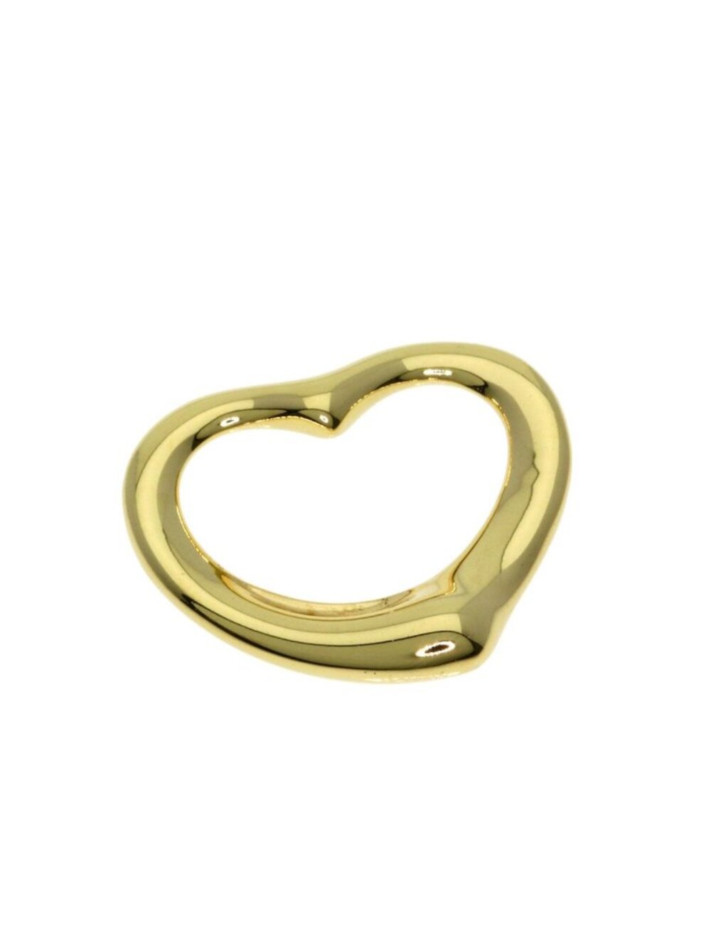 Tiffany & Co Open Heart Pendant Top 18k Yellow Gold